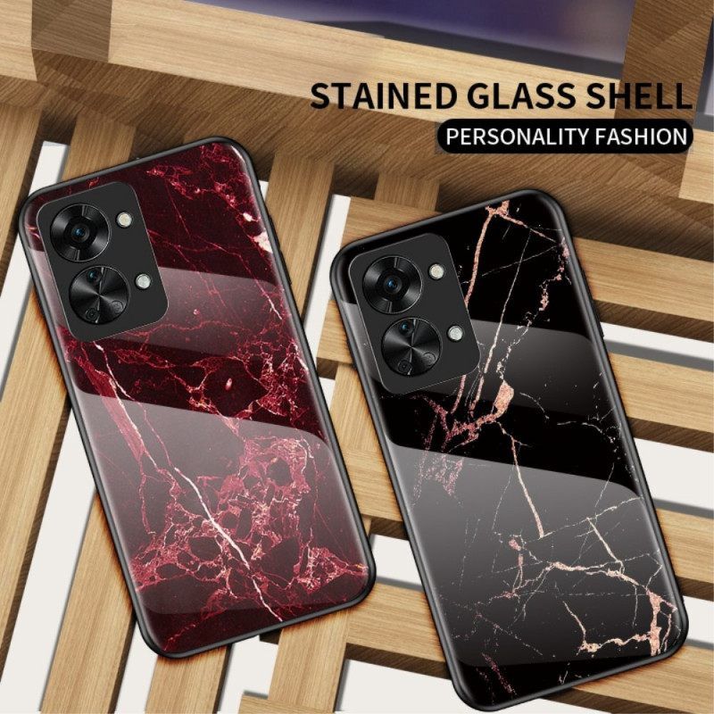 Θήκη OnePlus Nord 2T 5G Μάρμαρο Tempered Glass